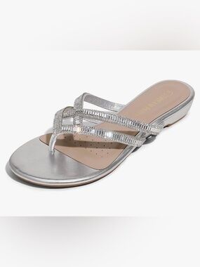 DREAM PAIRS Women's Fashion Rhinestones Design Slides Sandals Size 8